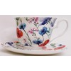 Wildflowers Meadow Tea Cup and Saucer Set Fine Bone China