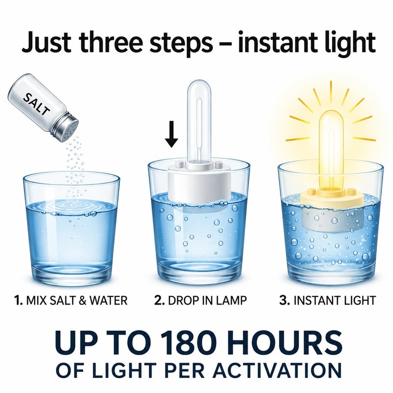 Safe Candle Lantern Alternative, Battery-Free Emergency Light for Power Outages