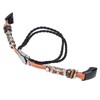 Retro Sports Watch Band Metal Beads Leather Wrist Watch Strap