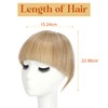 Elailite Fringe Hairpiece, Real Hair, Clip-In Fringe, One-Piece Extensions, Natural