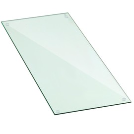 Landical 16" x 24" Rectangle Clear Tempered Glass Table Top 3/8" Thick Eased Corners Clear Tempered Top Patio Table Replacement with 10 Anti Slip Pads for Kitchen Coffee Dining Table