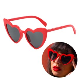 YKYOBFA Valentines Heart Sunglasses Set 1pc Valentine's Day Fancy Eyeglasses Cute Party Sunglasses for Valentine Party Supplies Photo Props Costume Accessory