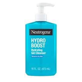 NEUTROGENA Hydro Boost Face Wash, Hydrating Facial Cleanser with Hyaluronic Acid, Daily Foaming Face Wash & Makeup Remover, Hypoallergenic, Alcohol- & Paraben-Free Gel Cleanser, 16 Fl. Oz