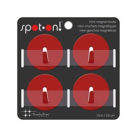 Three by Three Spot On! Mini Magnet Hook, Red