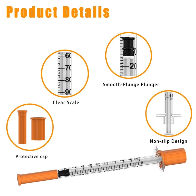 20 Pack 0.5ml 30Gx8mm Disposable Measuring & Dispensing Tools, Individually
