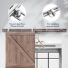 EaseLife 5 FT Top Mount Stainless Steel Sliding Barn Door