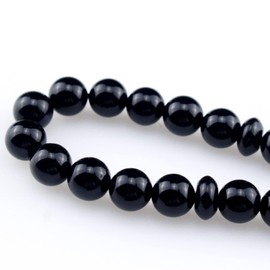 beirunde Muslims Islamic Dhikr Tasbeeh Tasbih Prayer Beads, Black Agate 33 Stone Beads with Tassel