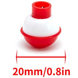 Surf turtle Fishing Bobber 20 pcs 20mm Fishing Floats Red/White Bobbers Snap-On Push Button Buoy Float Fishing Tackle Accessories