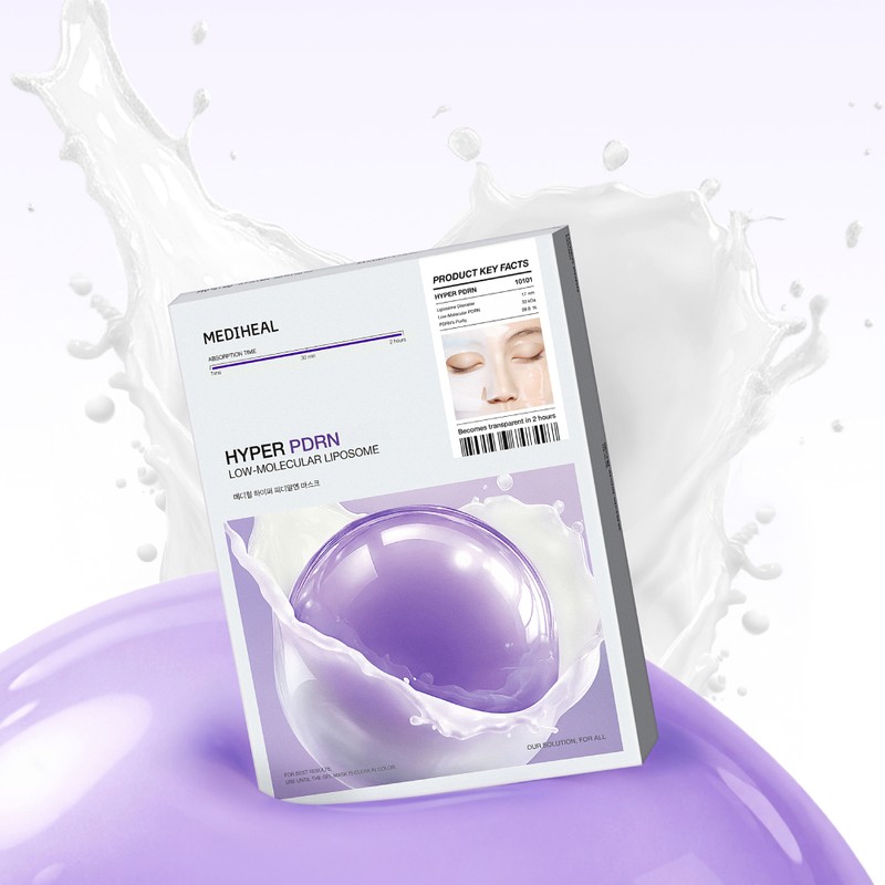 Mediheal Hyal Ganic Gel Mask PDRN, 1 Sheet, 4 Count