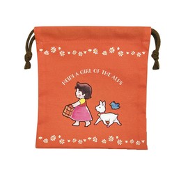 Alpine Girl Heidi Drawstring Bag (Red AH-KI001)
