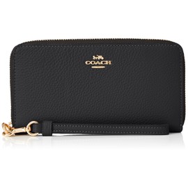 Coach PBL LTH LNG ZP ARD W Long Wallet (Round Zipper), IMBLK, Free size