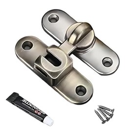Toolzia Flip Barn Door Lock, 90 Degree Locks for Barn Security Door Latch with Screws Small Gate Latches Hardware for Barn, Garden, Bathroom, Cabinet, Window, Sliding Door (Bronze)