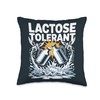 Milk Lovers Lactose Tolerant Throw Pillow
