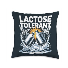 Milk Lovers Lactose Tolerant Throw Pillow