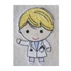 Doctor James (1366) - Embroidered Lightweight Plain Fleece Baby Blanket