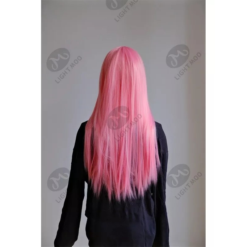 Light Moo Peluca Larga Recta Con Flequillo Para Las Mujeres