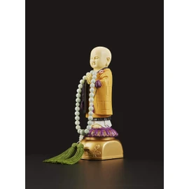 Esworld Our House Monk (Kesa Type), Higashi Honganji Main Unit Component: Approx. 3.3 x 3.3 x 8.1 inches (8.5 x 8.5 x 20.5 cm), Base: Approx. 3.1 x 3.9 x 1.6 inches (8 x 10 x 4 cm)