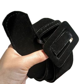 LANOBA Women Velvet Wide Waist Belt Cinch Corset Waistband Vintage High Waist Belts for Dress, 1.97 inch Width 42 inch Length (Black)