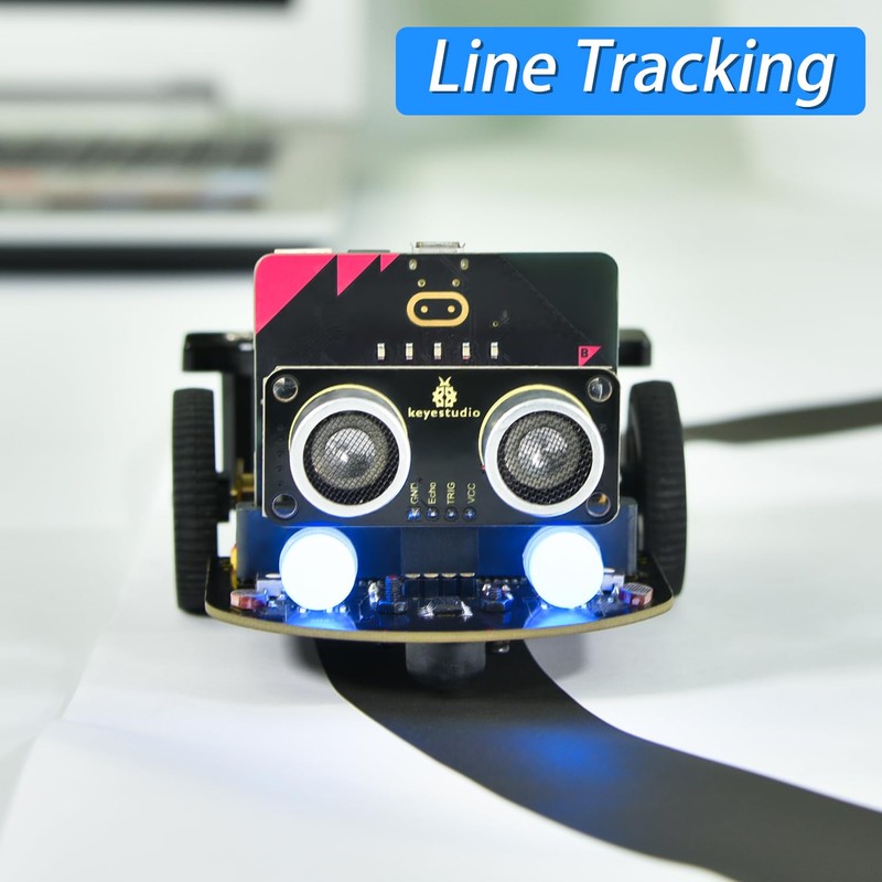 KEYESTUDIO BBC Microbit V2 Starter Kit, Micro Bit Car Kit