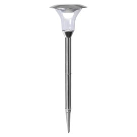 Star Trading 479-81 LED Solar Pathlight with Motion Sensor 10 lm / Sensor 100 lm (60 Sec.), Stainless Steel, Colour: Silver, Approx. 51 x 18 cm, 1 Warm White LED, with Solar Panel, Outdoor, Four