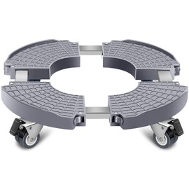 Sanyi Plant Caddy with Wheels, Adjustable 15-21 inch, Heavy Duty, Rolling Plant Stand, Outdoor Use