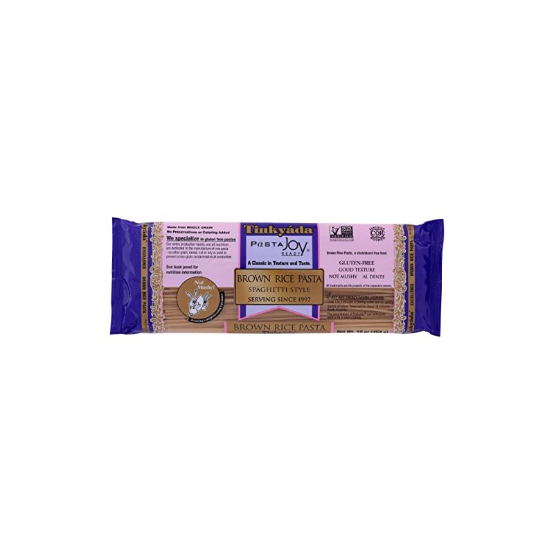 Tinkyada Brown Rice Pasta, Spaghetti, 1 Pound (Pack of 12)