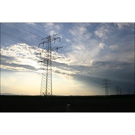 History Galore 24"x36" Gallery Poster, High Voltage Transmission Tower, Electricity pylon power lines