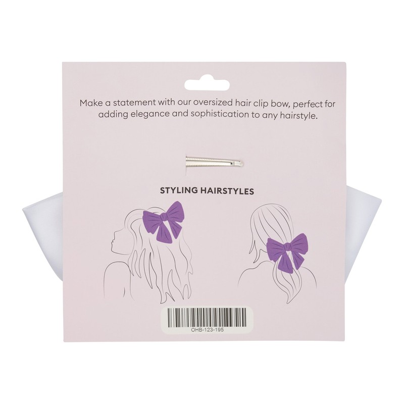 Oz Essentials Hair Bow Clip - White
