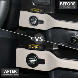 RERPRO Push to Star Button Cover Trim Engine Start Stop Decoration Sticker for 2021 2022 2023 New Ford Bronco 2/4 Door Interior Accessories ABS Ignition One Key Start Knob Protector Ring 1 Pack Black