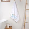 JarThenaAMCS 2Pcs Ocean Hand Towels Cotton Embroidered Bathroom Towels Seashell