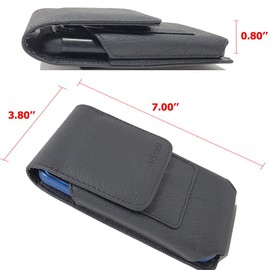 AIScell Vertical Case Holster for Moto G Pure,G Power(2024)(2023),G Play (2023)(2024),G Stylus 5G (2023)(2024),Moto G 5G (2024)(2023), Edge+(2022)(2023), Leather Pouch Swivel Belt Clip(Fits Cover on)