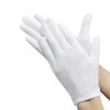 FineGood White Cotton Gloves, 3 Pairs, Pure Cotton, Breathable, Thin,