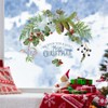Condessacity Christmas Wall Stickers, Fruit Branches Pine Cone Static Glass