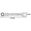 TONE RMF-21 Oscillating Ratchet Offset Wrench, Double Side Width 0.83