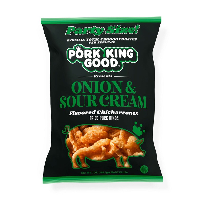 Pork King Good Onion And Sour Cream Flavored Pork Rinds