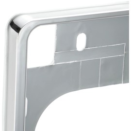 Emerson EM-216 Dress Up License Plate Frame, Chrome Plated, Front and Rear Set of 2, First-Installed Type, Vehicle Inspection & License Frame Standards Regulations, Suitable for Regular and Mini