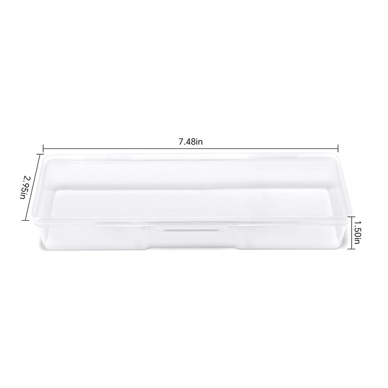 siyuwuro 4Pcs Transparent Storage Boxes For Nail Tool Professional Pedicure