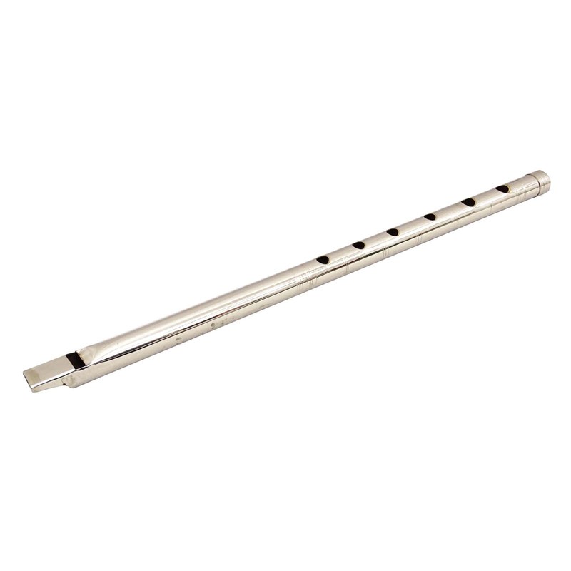 Traditional Indian Handcrafted Metal Silver Bansuri Flute Musical Instrument