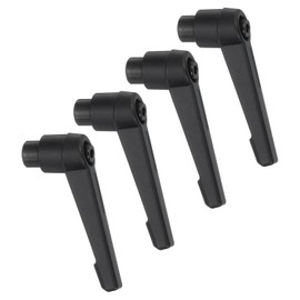 sourcing map 4Pcs M6 Adjustable Knobs Handle Female Thread Push Button Ratchet Quick Release Locking Rotating Bolt for Lathe Machinery, Black
