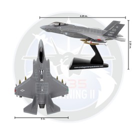 Daron Postage Stamp PS5602 USAF F-35 Version A, Lightning II, 1/144 Scale Diecast Model with Stand