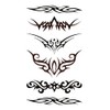 MapofBeauty 2 pcs Temporary Tattoos Totem Tattoo Sticker Black Makeup