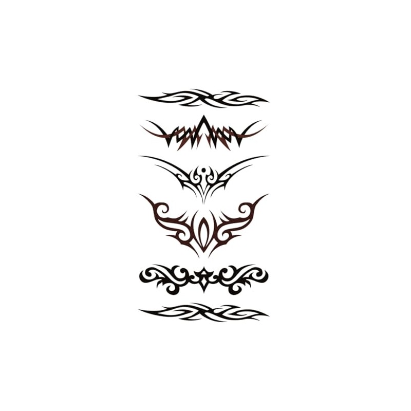 MapofBeauty 2 pcs Temporary Tattoos Totem Tattoo Sticker Black Makeup
