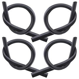 UHANBUT 4PCS Car Windshield Wiper Blades Refills, 24'' Rubber Adjustable Boneless Insert Auto Wiper Strip, DIY Vehicle Windscreen Frameless Strips Replacement Accessories for Truck, SUV (24 Inch)
