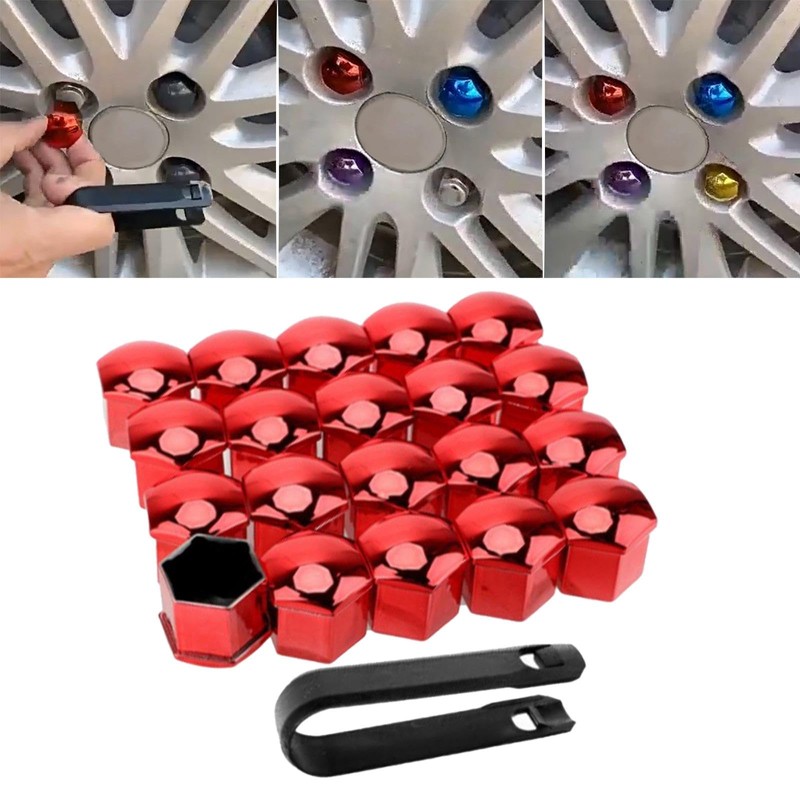 Shiwaki 20 Pcs Car Wheel Lug Nut Cover Protective Cover