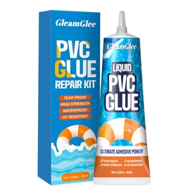 Inflatable Repair Patch Kit with 80ml Glue – Waterproof Vinyl & PVC Air Mattress Patch Kit for Air Beds, Pool Floats, Bounce Houses, Inflatable Boats, Hot Tubs, Swim Rings & Toys