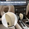 Newnessai Gear Shift Knob Cover with Beige Stitches, Shift Lever