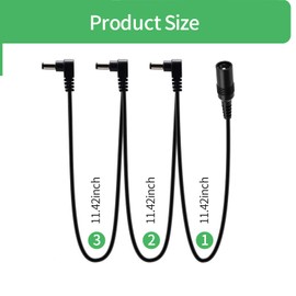 Security-01 Guitar Pedal 9V Power Supply Splitter Cable, 3 Way Daisy Chain Cable, for Guitar Effects