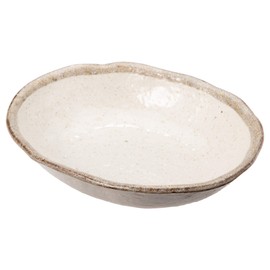 Mino Ware White Karatsu Oval Pot (Small) K72060