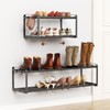 PrimZooty 2 Pack Wall Mounted Shoe Rack, 16.9"-31" Expandable Hanging