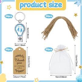 Minatee 50 Set Baby Shower Nail Clipper and Bottle Opener Baby Shower Favors for Guest Gift for Gender Reveal (Boy Foot)